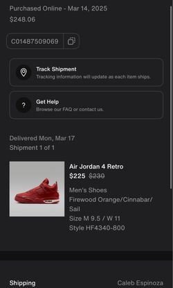 Jordan 4 Retro OG Nigel Sylvester Brick by Brick 9.5M