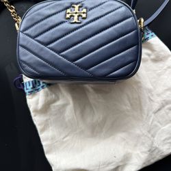 Tory Burch Kira Chevron Classic Navy Small Crossbody/Camera Bag $395
