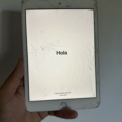 Apple ipad Mini 3 A1599 Late 2014 16gb With Case Everything Works Great Cracked Screen 
