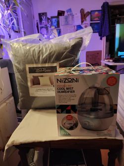Coolmist humidifier and  square pillows