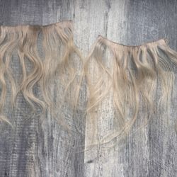 2 wefts AQUA Hand Tied Hair Extensions 18 Inches