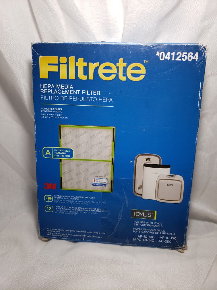 3M Filtrete Hepa Media replacement filter #0412564