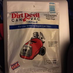 Dirt Devil can vac paper bag