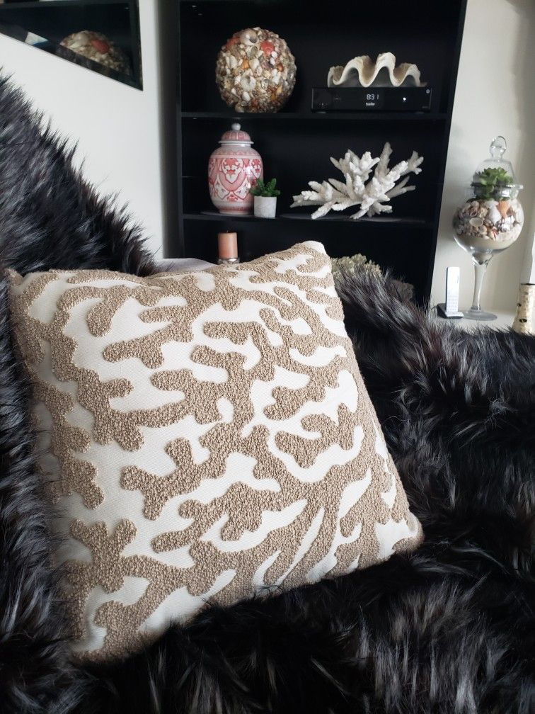 Beautiful NAUTICAL CORAL PILLOW