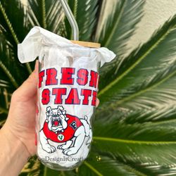 Fresno State Glass Cup 