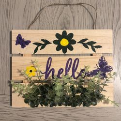 Homemade Hanging Door Spring sign