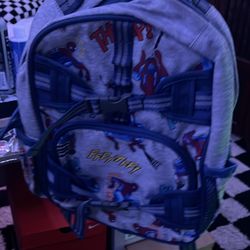spider man blanket, lunch box, and backpack