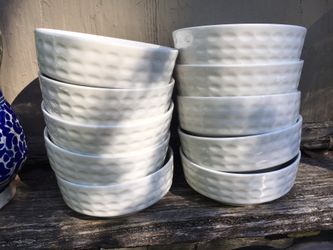 Justin tharaud Moyott white mid century fruit bowls dishes