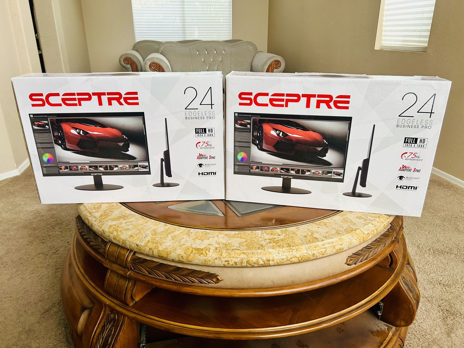 Two 24” Full-HD Monitors 