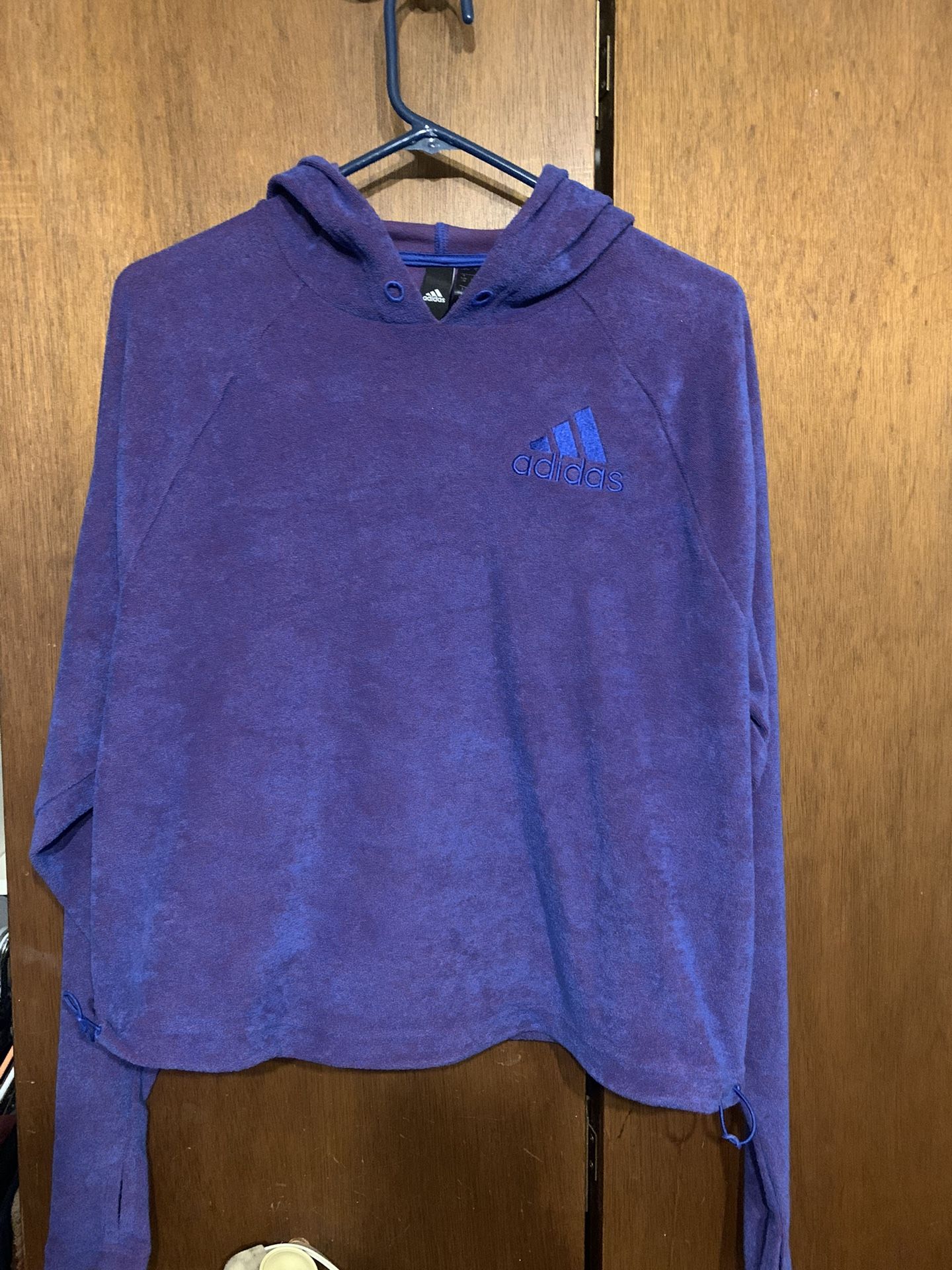 Adidas Hoodie .  Blue But Purple Depending On The Way You Look At It. Size Small. 