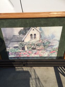 Framed painting