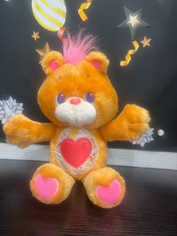CAREBEAR !! VINTAGE TENDERHEART CAREBEAR FROM 1991 - 14 INCH PLUSH