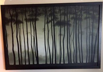 Art Painting Oil On Wood With COA 