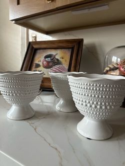 White ceramic vases