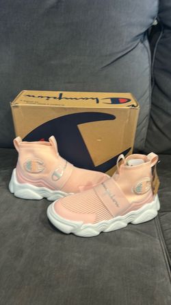Champion High-Top Sneakers Pink and White