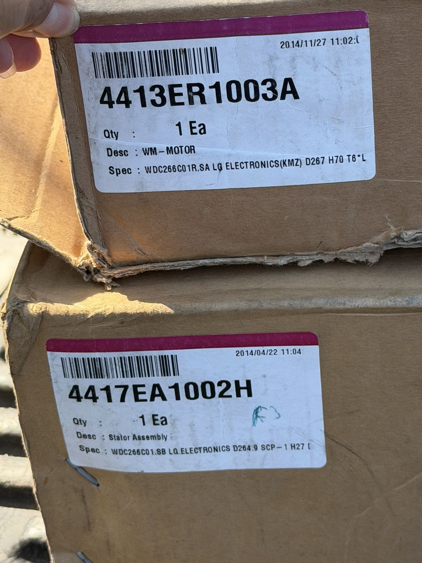 LG OR KENMORE Rotor Assembly 4413ER1003A  And  Stator Assembly 4417EA1002H