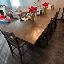 Dining Table Set With 8 Chairs For Sale
