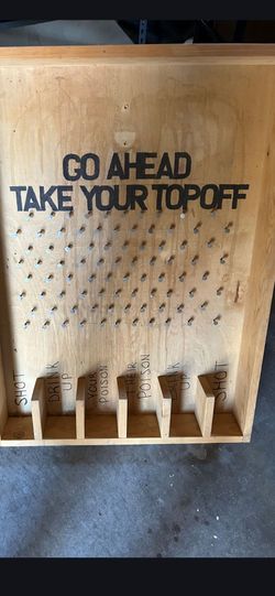 Wooden Plinko drinking game
