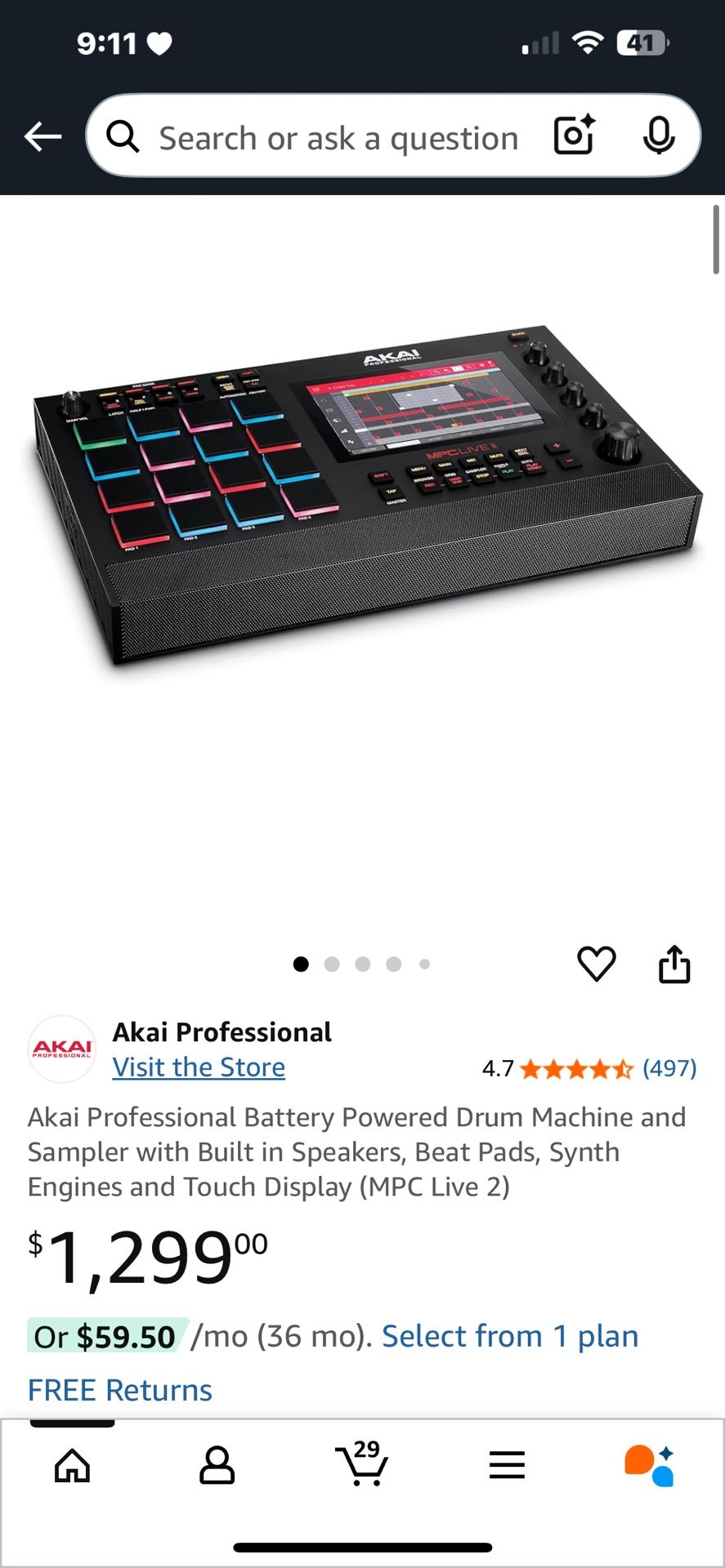 MPC Live II + MPK Mini + JBL Studio Monitor Bundle β $1,000 FIRM