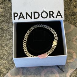   Pandora Timeless Pavé Cuban Chain Bracelet