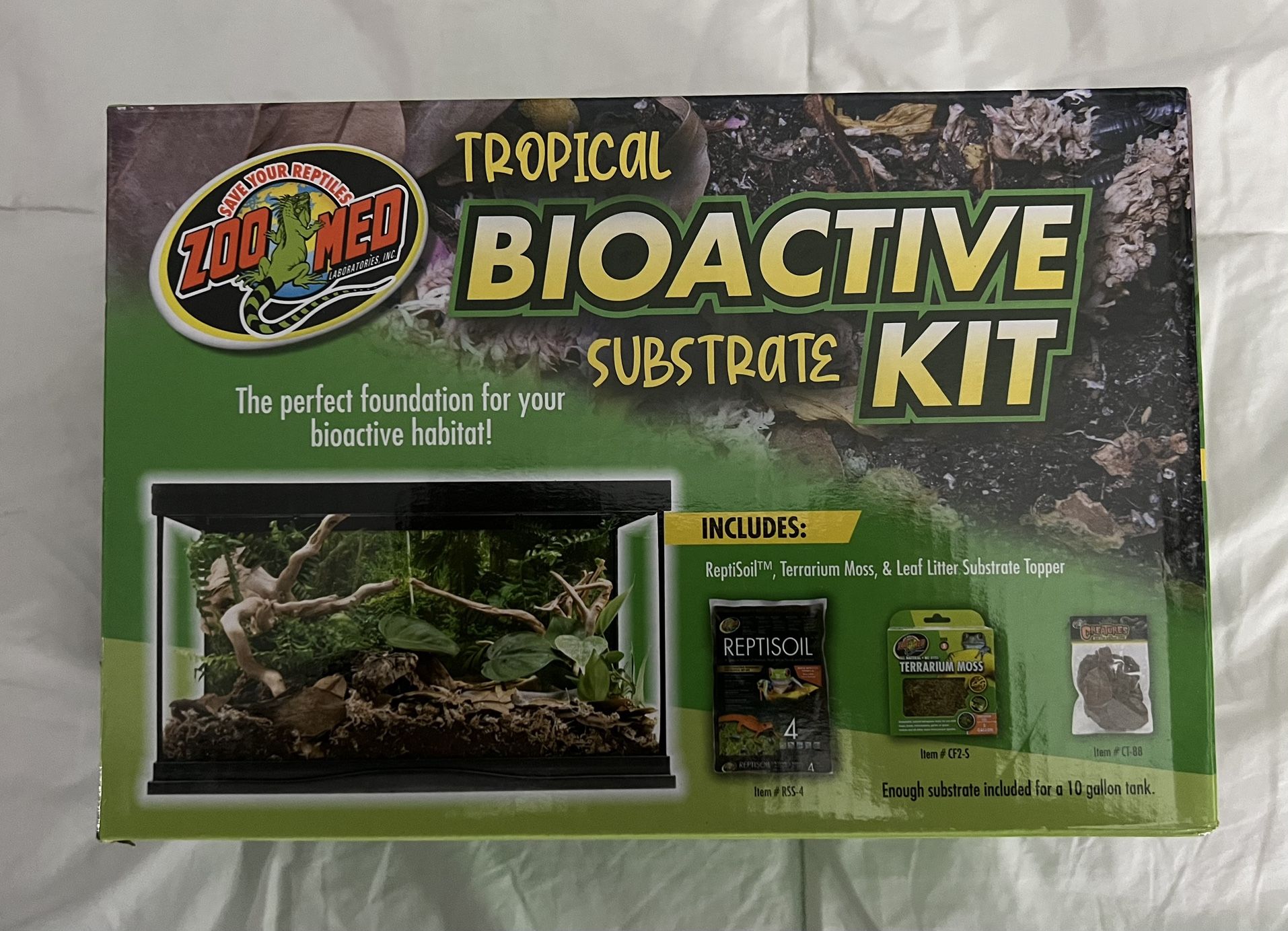 Bio Active Substrate Kit And Micro Habitat Enclosure 14”x8”x6” Brand New