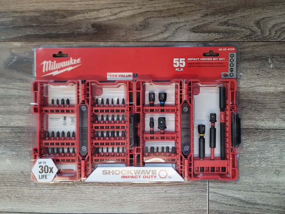 Milwaukee (contact info removed)8 Driver Bit Set - (Pack of 55) (BRAND NEW FACTORY SEALED)