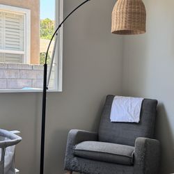 Rattan arc Floor Lamp