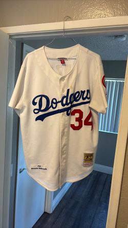 Used Fernando Valenzuela cooperstoen collection jersey