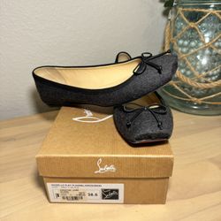Christian Louboutin Rosella Flat Flannel/Grosgrain