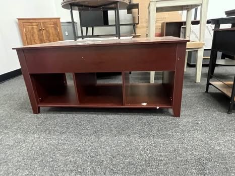 NEW Lift Top Coffee Table, Wood Cocktail Table w/Hidden Compartment & Lower Storage Shelves