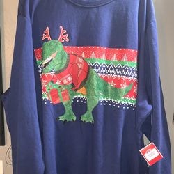 Brand New Men’s Size 3x Dinosaur Christmas Sweatshirt $22