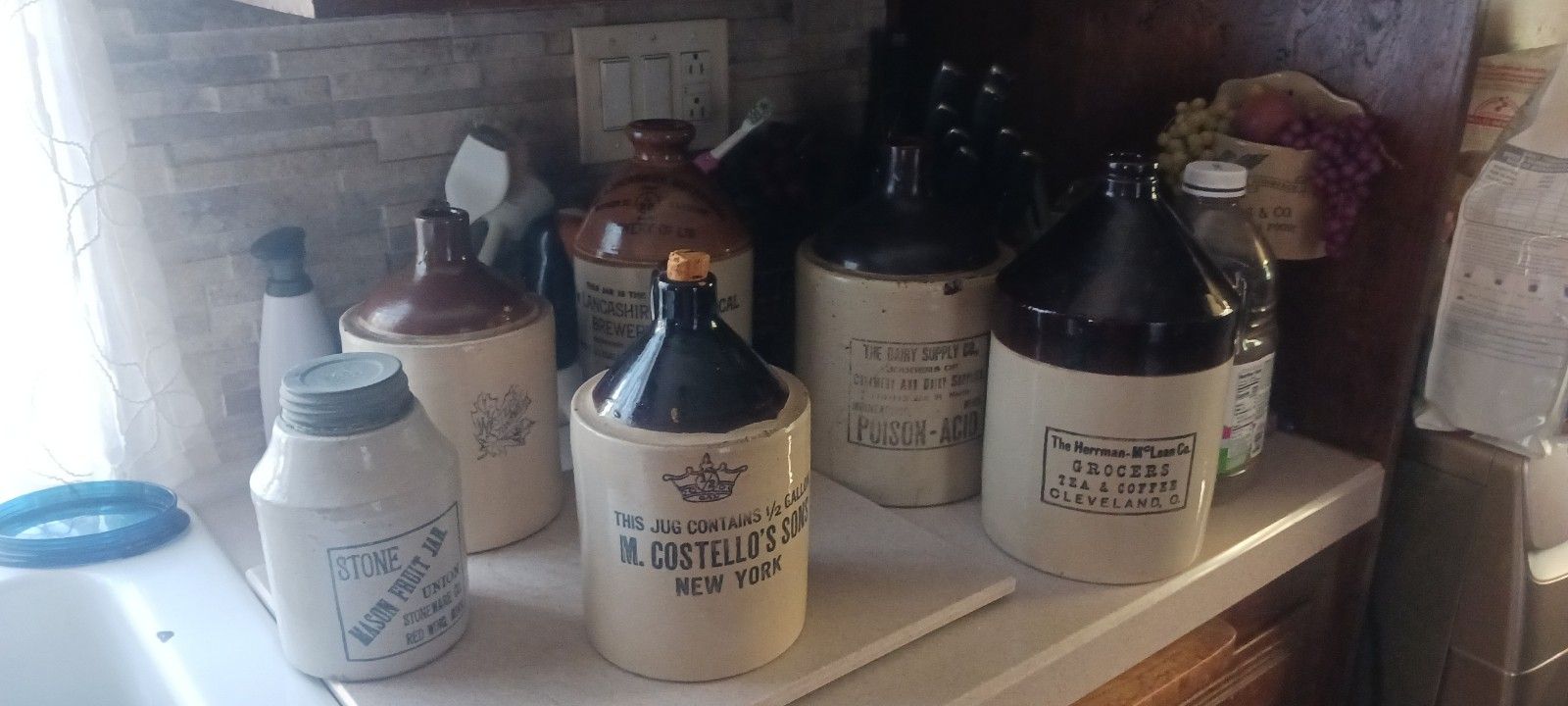 Antique Crocks- Western Pottery, Ginger Beer Bottles, Various Advertising, And Various Sizes.