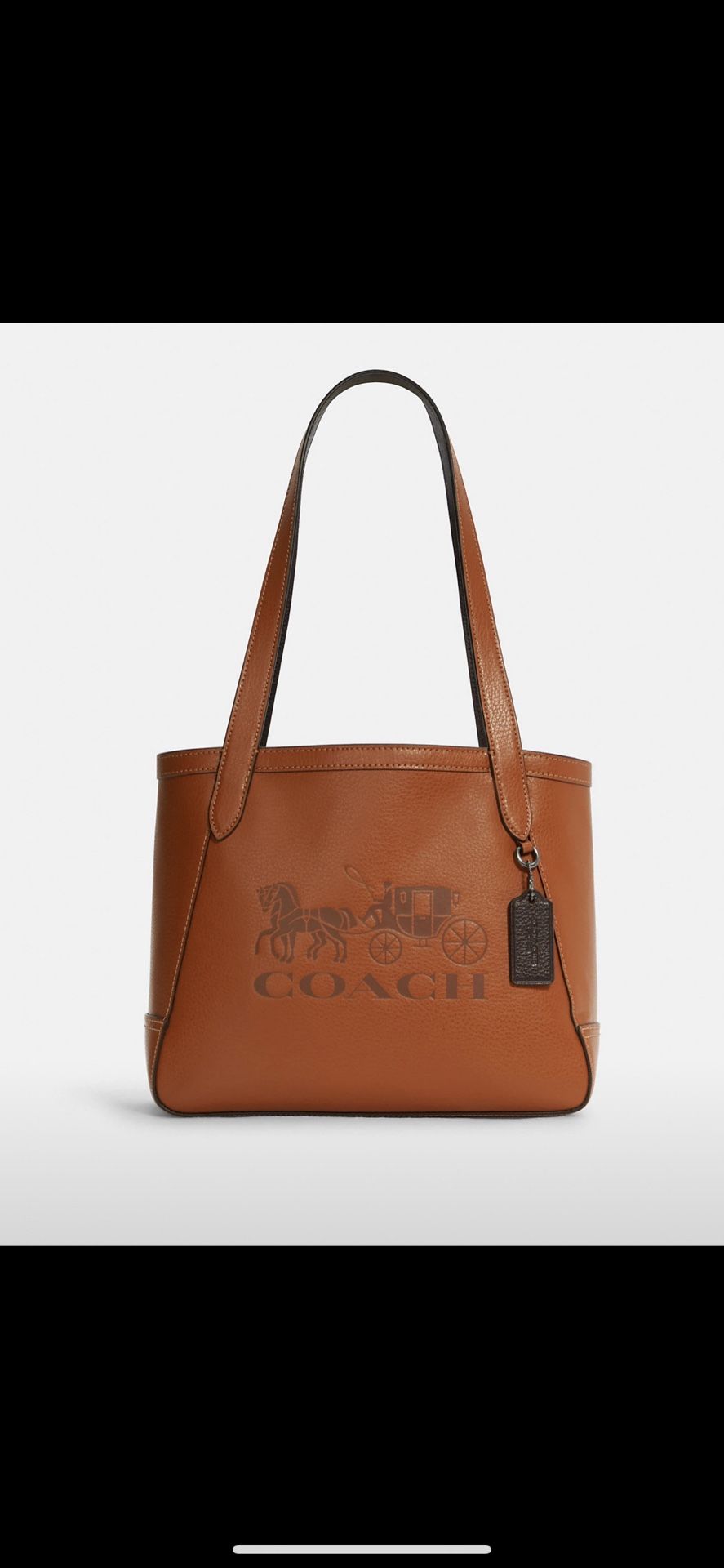 NWT COACH TOTE 27 WITH HORSE AND CARRIGE GINGER LEATHER SHOULDER BAG C4062 