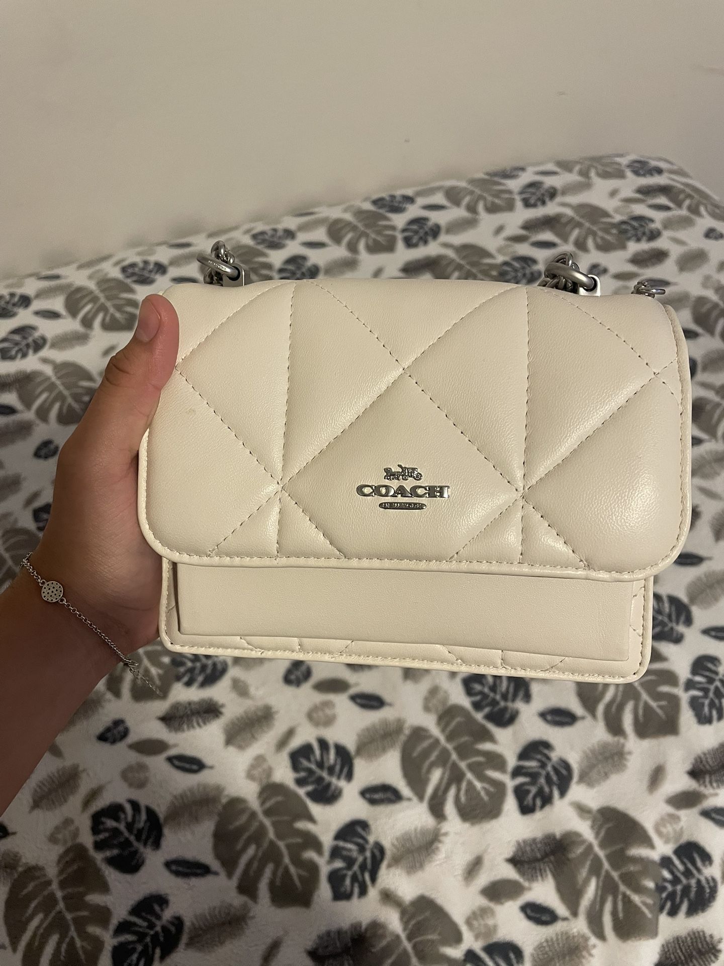 NEW Coach Mini Klare Vanilla With Silver