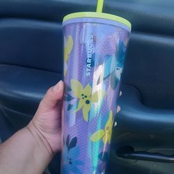 24 oz  Flower Starbucks cold tumbler