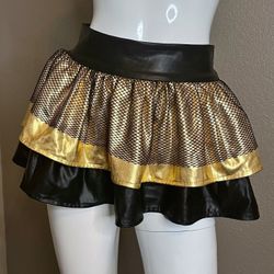 Gold & black tutu/costume mini skirt