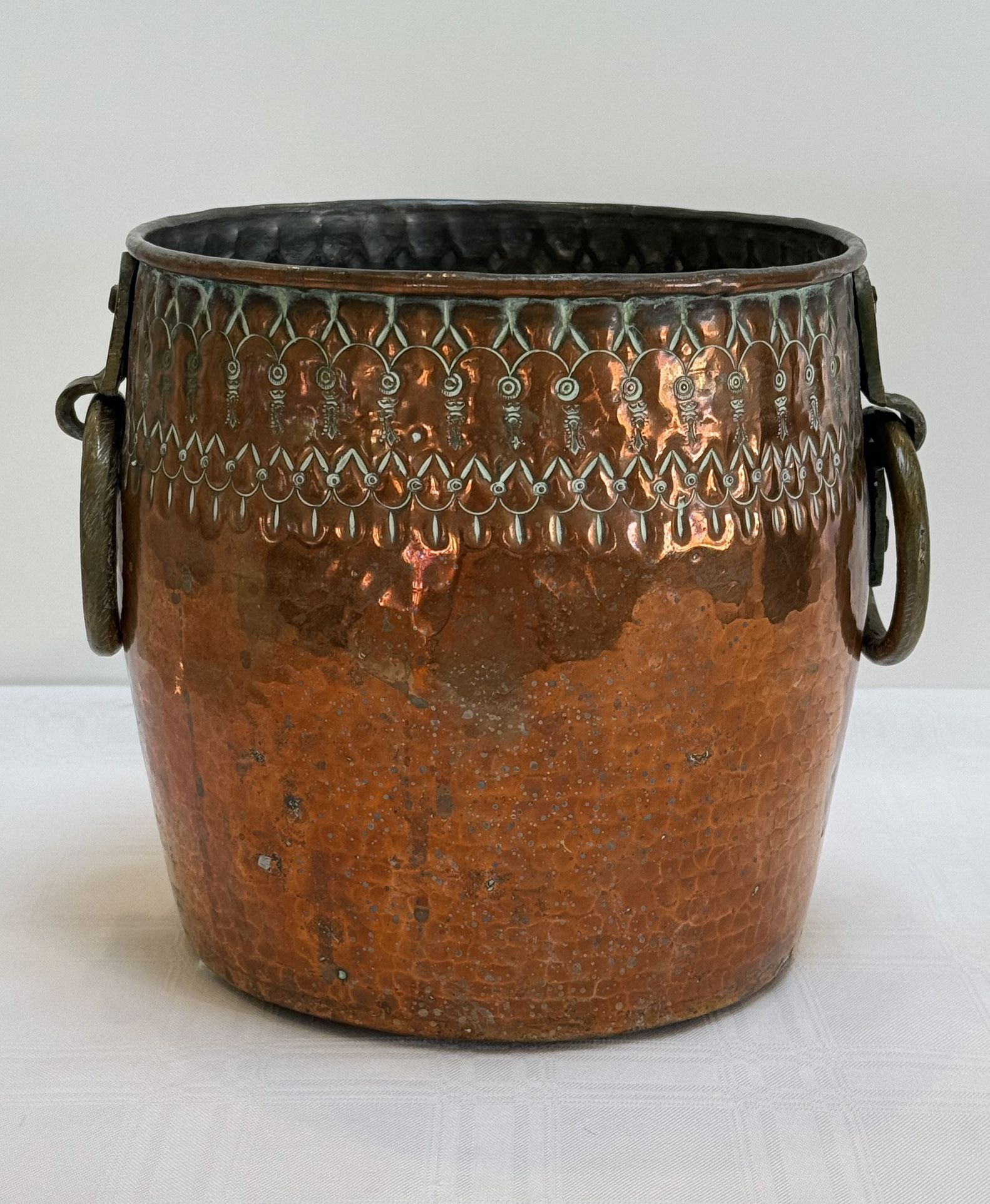 Antique Copper Pot Planter Vessel | 7.5”H