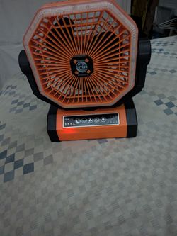 HOME PORTABLE FAN WITH LED LIGHT USB CHARGING