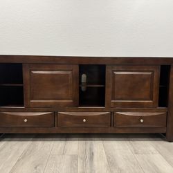 Dark wood credenza