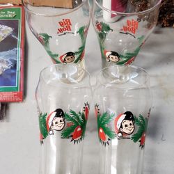 Vintage Big Boy Glasses X4