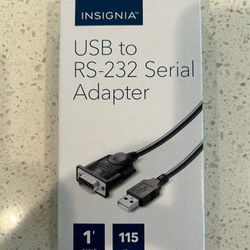 Insignia USB To RS 232 Adapter /CHEAP PRICE/Brand New