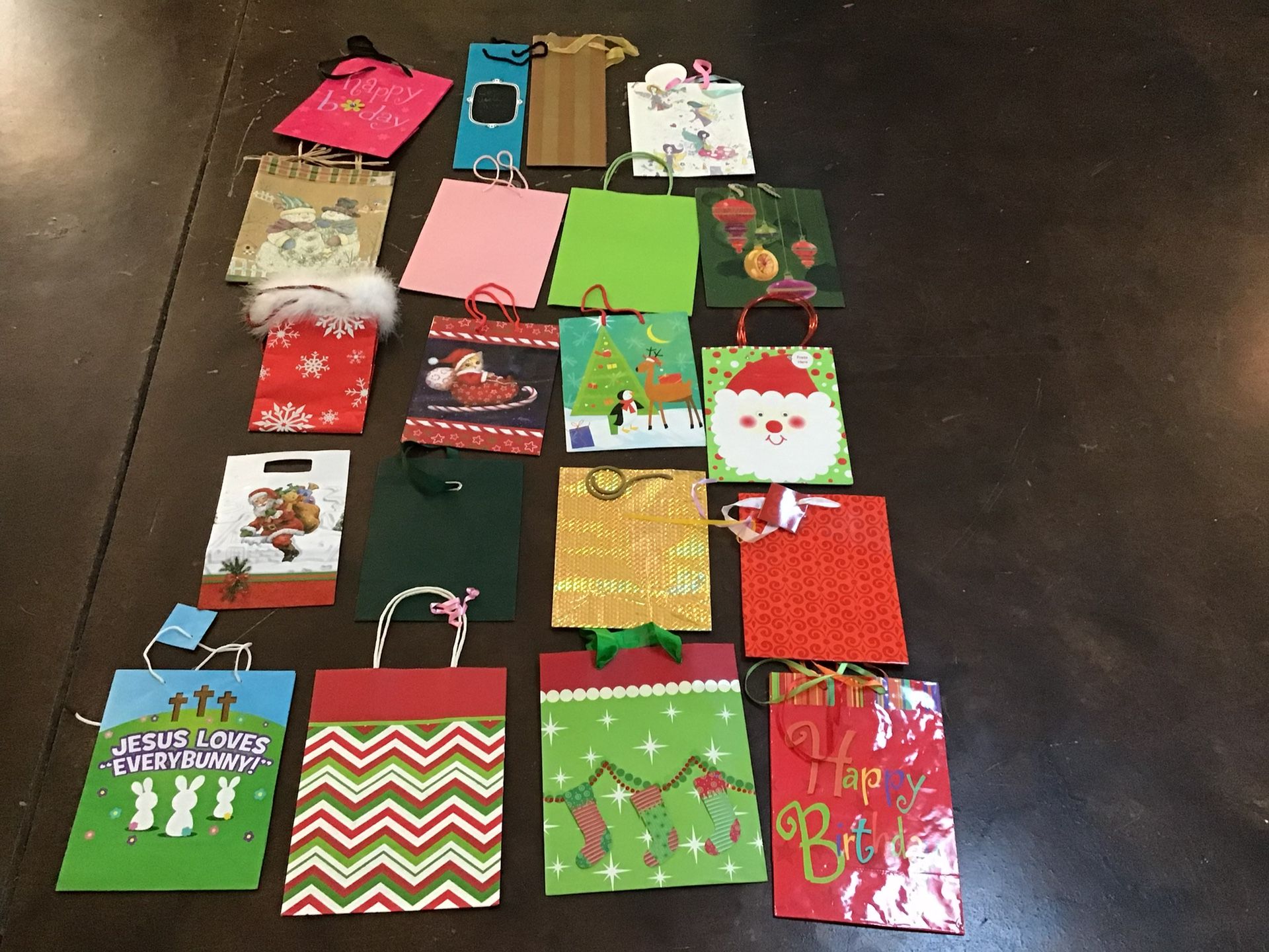 Various Gift Bags And Gift Boxes