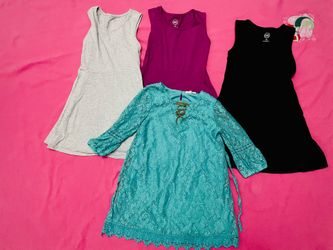 Girls Simple Dresses Size 7-8 Preowned