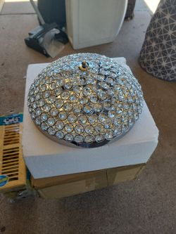 12-Inch Chrome Flush Mount Light