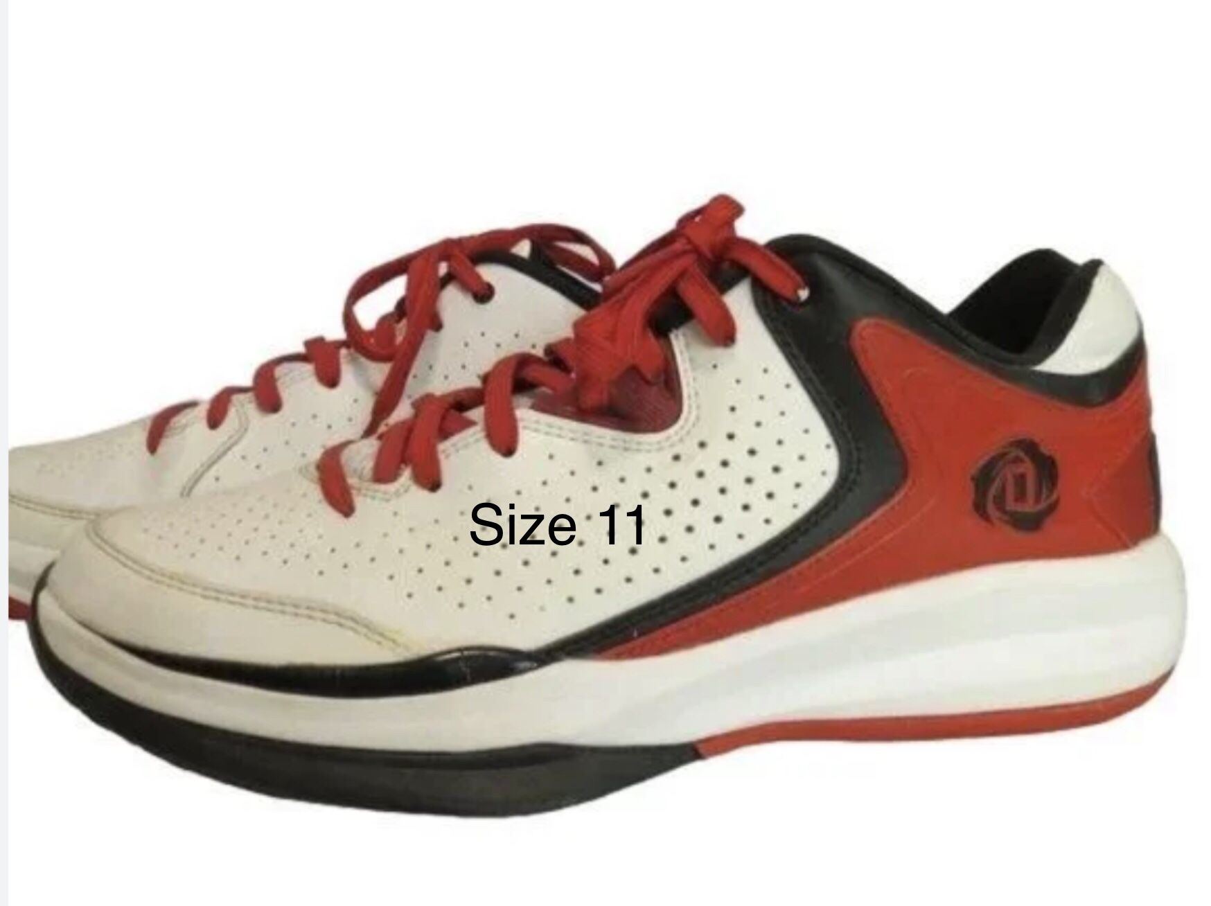 Adidas Mens 11 Sneakers Red Black White 