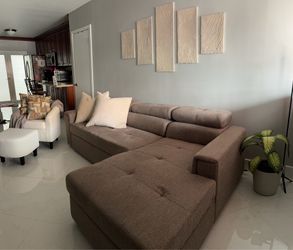 Sofa Couch (With storage and turns into bed)