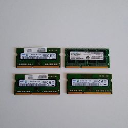 For laptops 4 modules DDR 3 memory  4 giga each module!
Only 15 dollars each or all for 50 dollars.
Incredible deal!!

