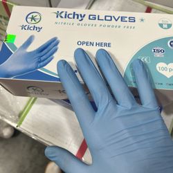 Blue Nitrile Powder Free Gloves Size Large Cheap