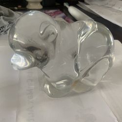 glass BEAR paperweight 
