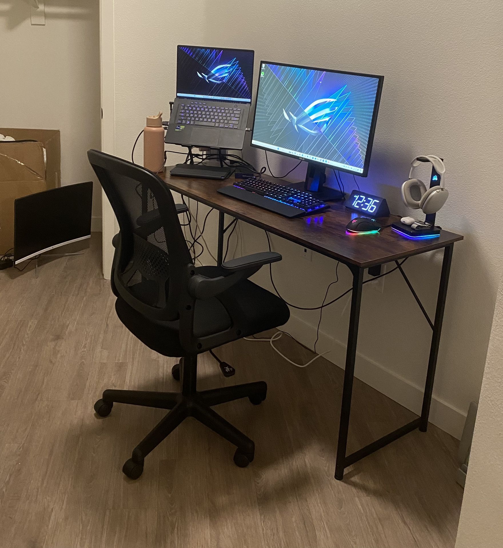 55” Rustic Brown Desk